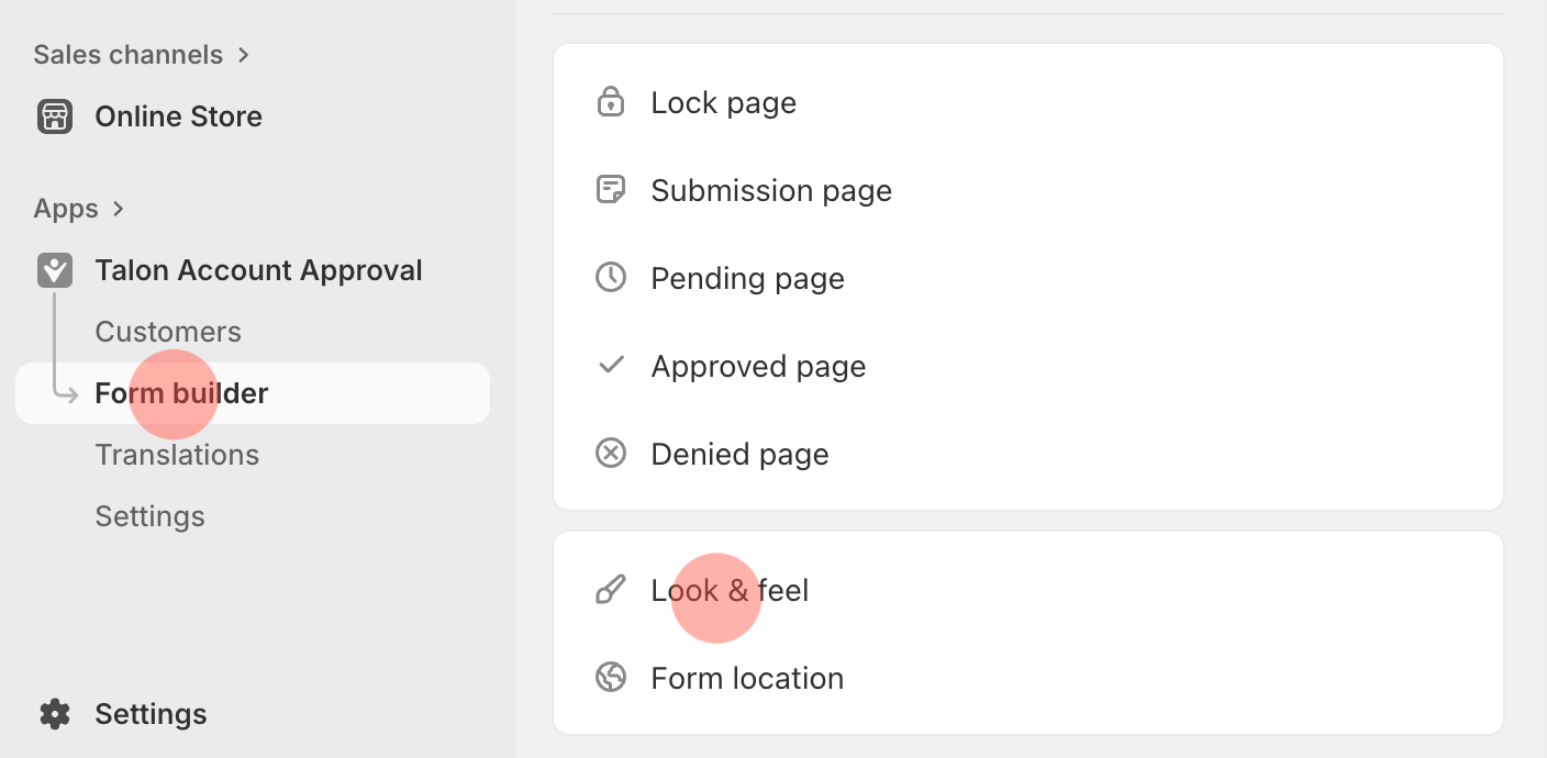 Look and Feel customization options